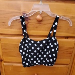 Polka dot crop top tank
